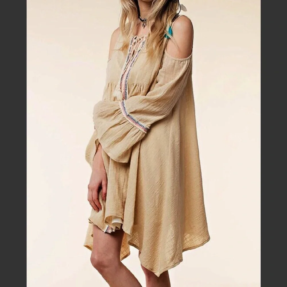Boho Cold Shoulder Dress - Picture 3 of 5